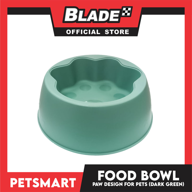 Pet Bowl Paw Design (Dark Green) for Cats and Dogs