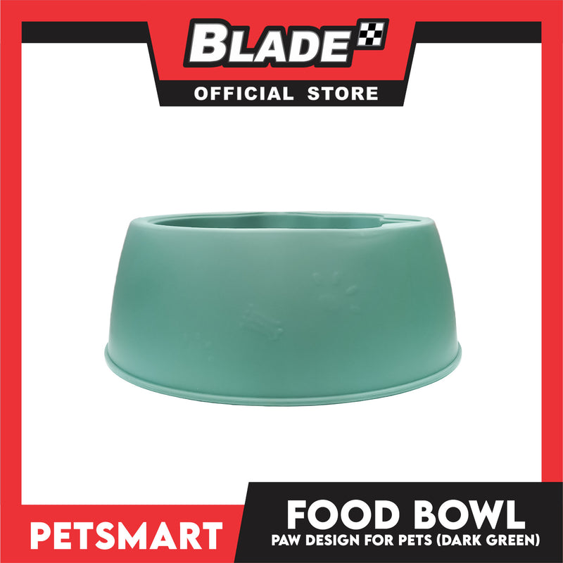 Pet Bowl Paw Design (Dark Green) for Cats and Dogs