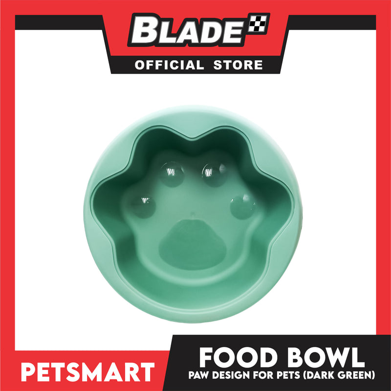 Pet Bowl Paw Design (Dark Green) for Cats and Dogs