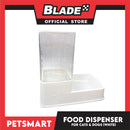Pet Automatic Food Dispenser (White) with Anti-Slip Rubber for Cats and Dogs
