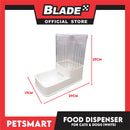 Pet Automatic Food Dispenser (White) with Anti-Slip Rubber for Cats and Dogs