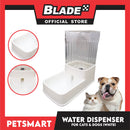 Pet Water Dispenser 3.5 Liters (White) with Anti-Slip Rubber for Cats and Dogs