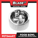 Pet Food Bowl with Removable Metal Bowl  Anti Slip (White) for Cats and Dogs