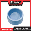 Pet Food Bowl with Removable Metal Bowl  Anti Slip (Light Blue) for Cats and Dogs