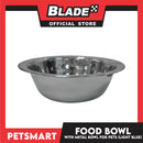 Pet Food Bowl with Removable Metal Bowl  Anti Slip (Light Blue) for Cats and Dogs