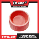Pet Food Bowl with Removable Metal Bowl  Anti Slip (Pink) for Cats and Dogs