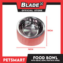 Pet Food Bowl with Removable Metal Bowl  Anti Slip (Pink) for Cats and Dogs