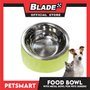 Pet Food Bowl with Removable Metal Bowl  Anti Slip (Green) for Cats and Dogs