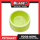 Pet Food Bowl with Removable Metal Bowl  Anti Slip (Green) for Cats and Dogs