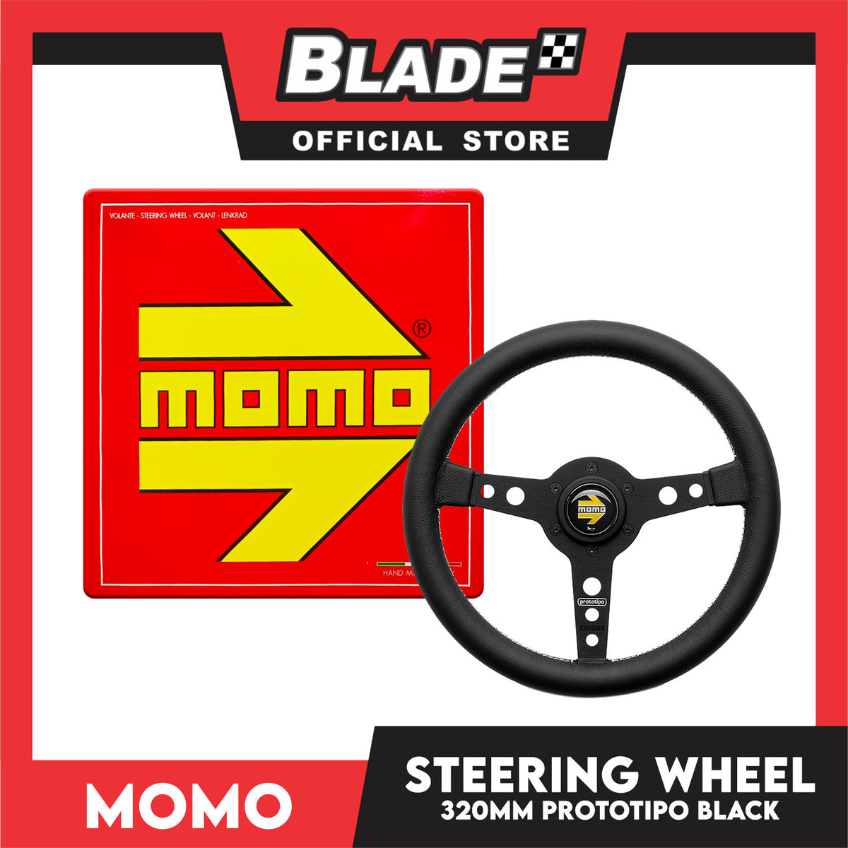 Momo Prototipo 320mm Steering Wheel (Black)