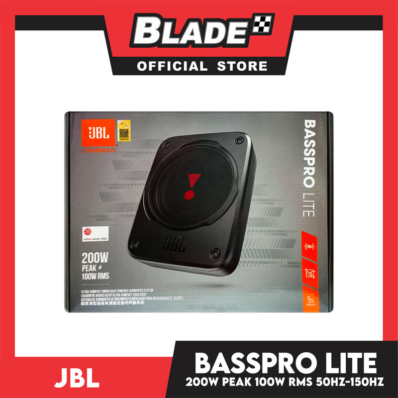JBL Basspro Lite 10-1/4'' (259.6mm) Ultra-Compact Under Seat Subwoofer System 200W Peak 100W RMS