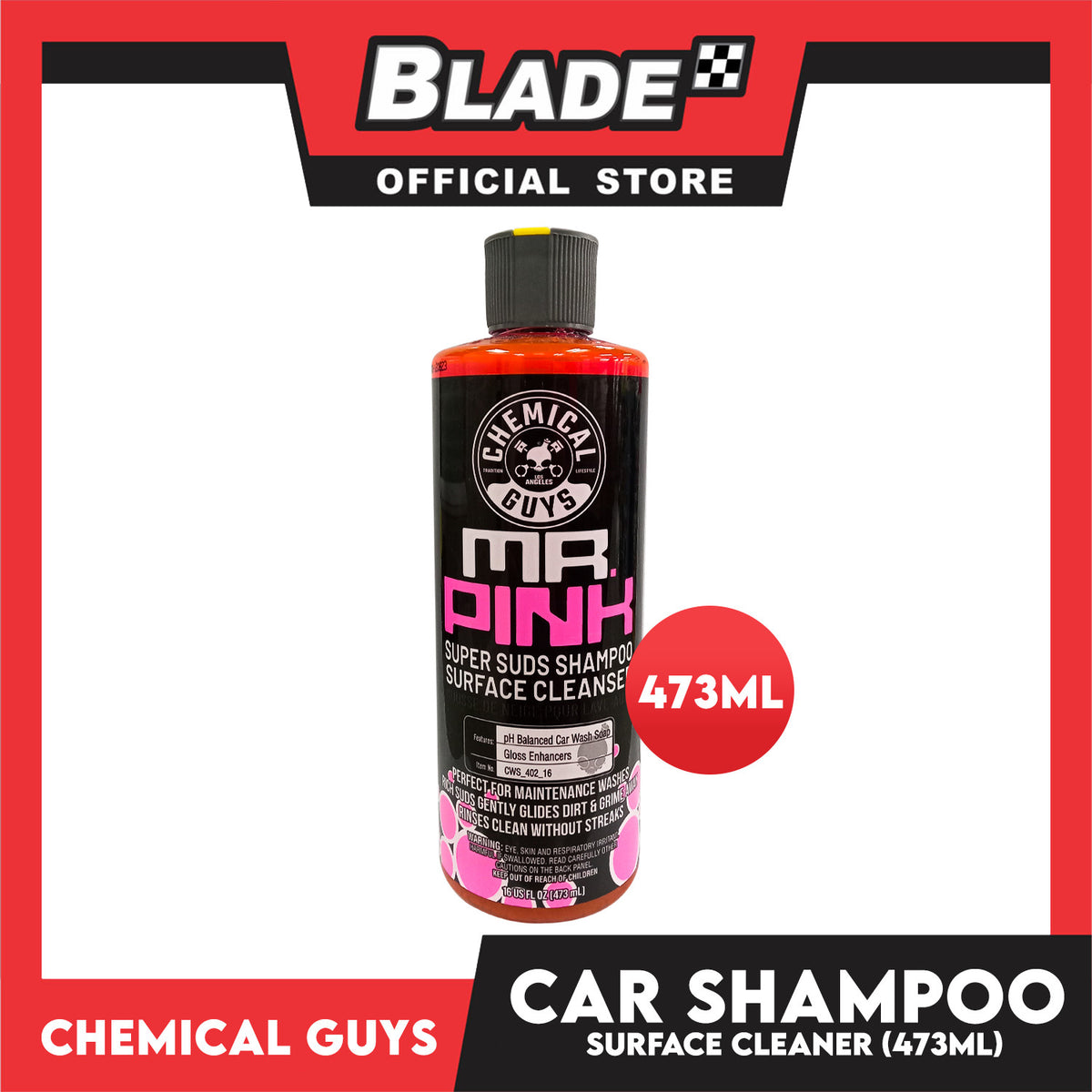 Chemical Guys Mr. Pink Super Suds Shampoo and Soap Surface Cleanser 473ml