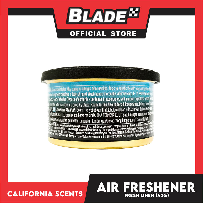 California Scents Organic Air Freshener (Fresh Linen/ Linen Sugar) 42g