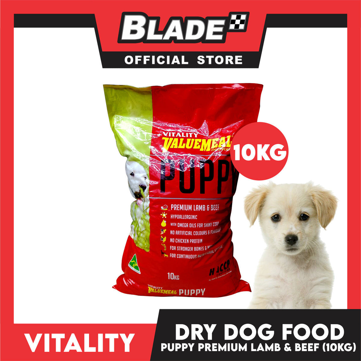 Vitality Valuemeal Dry Dog Food Puppy 10kg (Lamb And Beef)