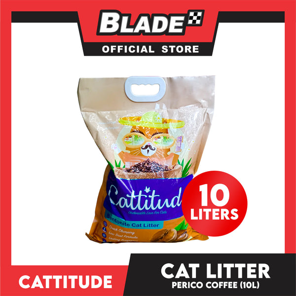 Cattitude Bentonite Cat Litter (Perico Coffee) Quick Clumping 10 Liters
