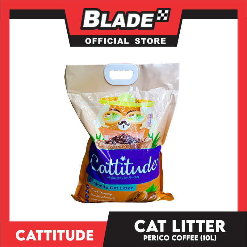 Cattitude Bentonite Cat Litter (Perico Coffee) Quick Clumping 10 Liters