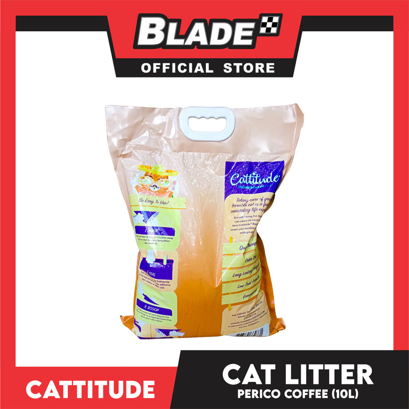 Cattitude Bentonite Cat Litter (Perico Coffee) Quick Clumping 10 Liters