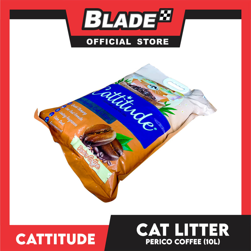 Cattitude Bentonite Cat Litter (Perico Coffee) Quick Clumping 10 Liters