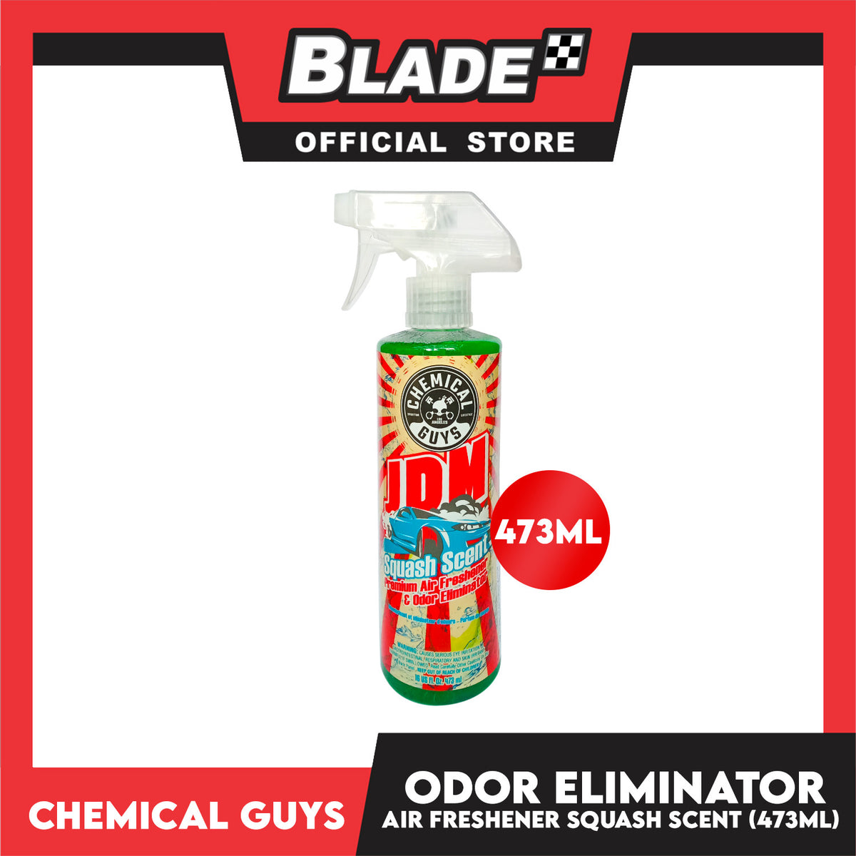 Chemical Guys JDM Premium Air Freshener and Odor Eliminator (Squash Scent)  473ml