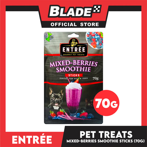 Entree Gourmet Mixed-Berries Smoothie in Sticks Pet Treats 70g