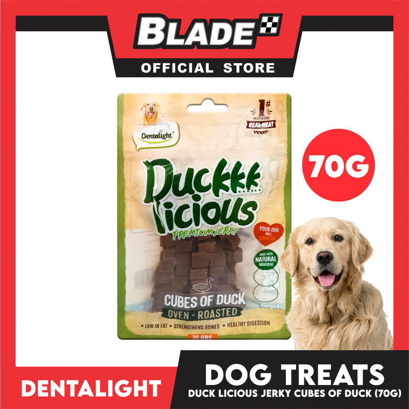 Dentalight Duck Licious Premium Jerky  (Cubes of Duck) Oven-roasted 70grams