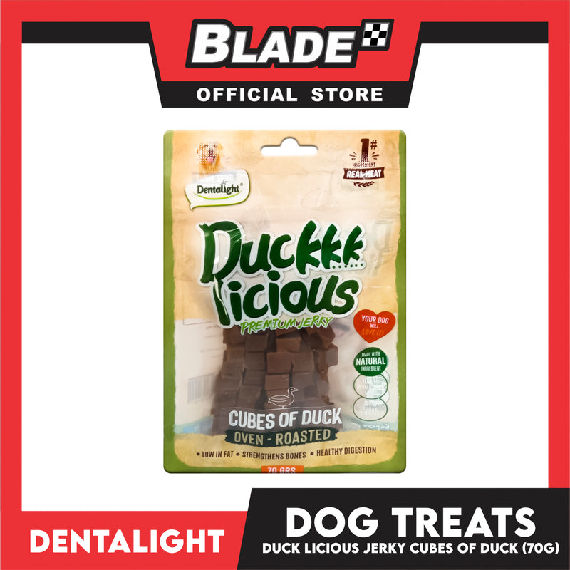 Dentalight Duck Licious Premium Jerky  (Cubes of Duck) Oven-roasted 70grams