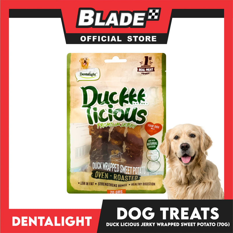 Dentalight Duckkk Licious Premium Jerky  (Duck Wrapped Sweet Potato) Oven-roasted 70grams