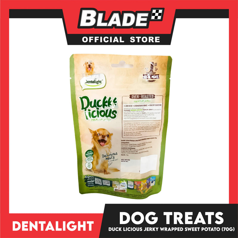 Dentalight Duckkk Licious Premium Jerky  (Duck Wrapped Sweet Potato) Oven-roasted 70grams