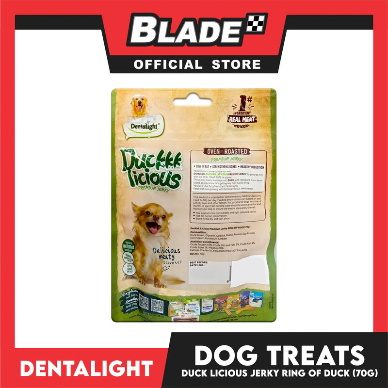 Dentalight Duckkk Licious Premium Jerky  (Ring of Duck) Oven-roasted 70grams