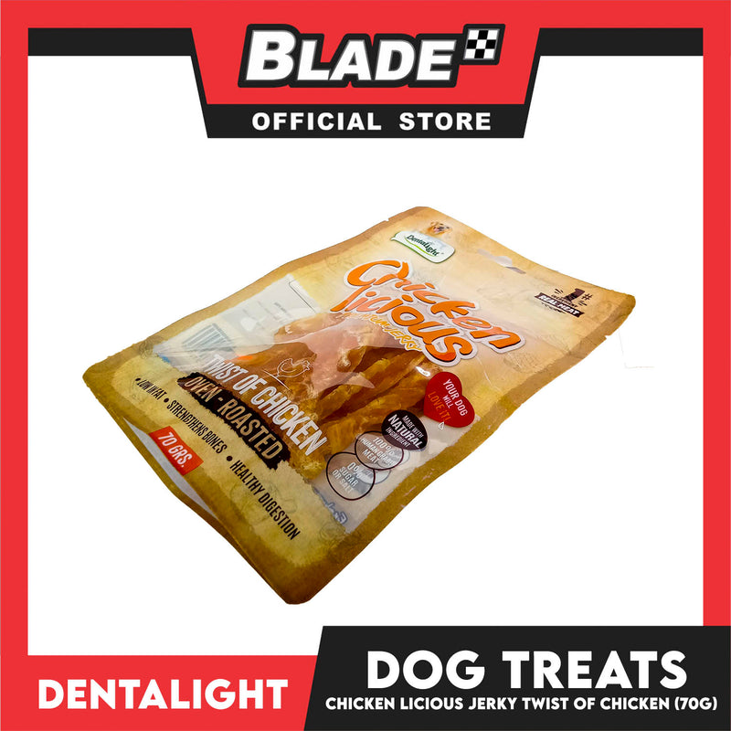 Dentalight Chicken Licious Premium Jerky  (Twist of Chicken) Oven-roasted 70grams