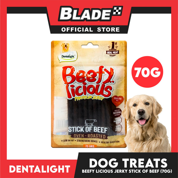 Dentalight Beefy Licious Premium Jerky  (Stick of Beef) Oven-roasted 70grams