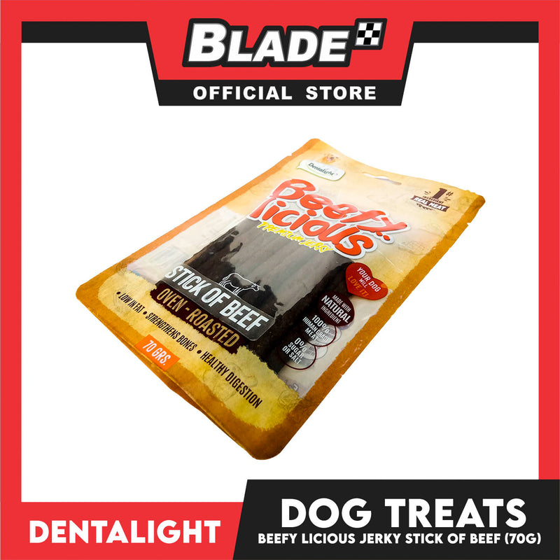 Dentalight Beefy Licious Premium Jerky  (Stick of Beef) Oven-roasted 70grams