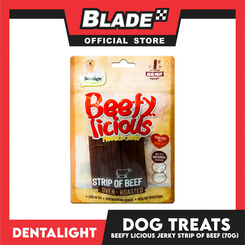 Dentalight Beefy Licious Premium Jerky  (Strip of Beef) Oven-roasted 70grams