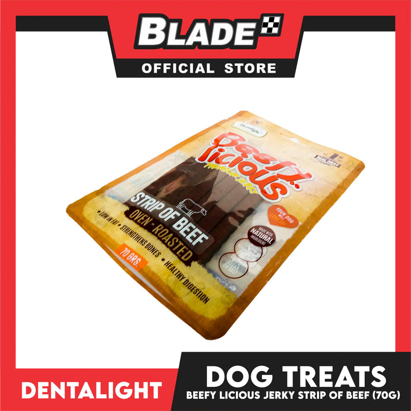 Dentalight Beefy Licious Premium Jerky  (Strip of Beef) Oven-roasted 70grams