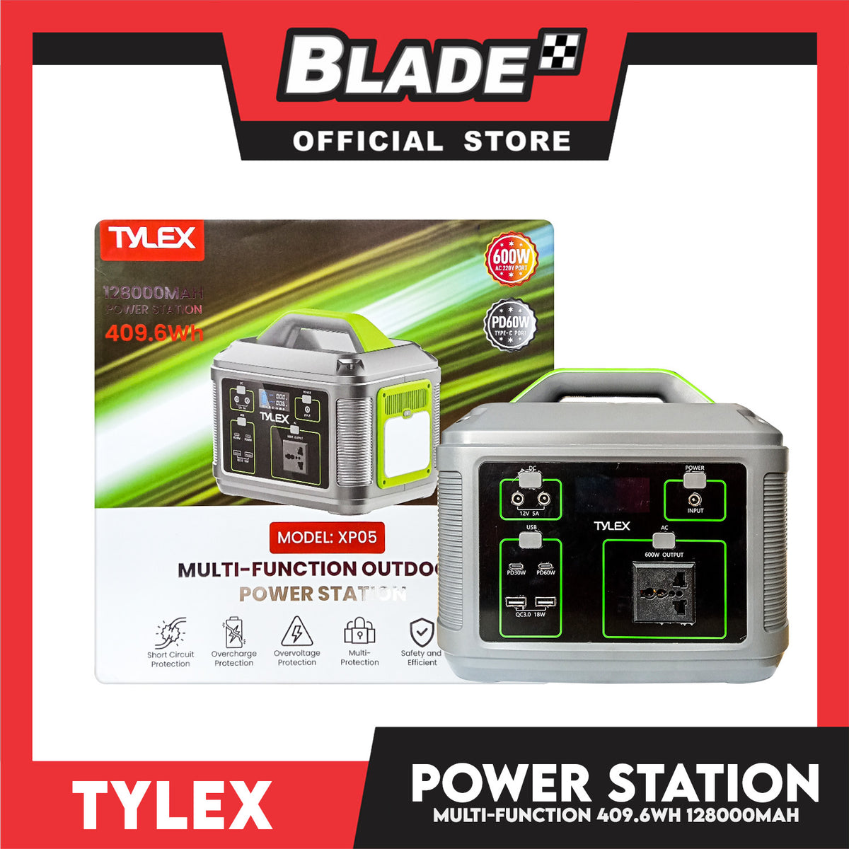 Tylex Multi-Functional Outdoor Power Station 128000mAH 409.6Wh