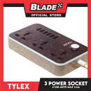 Tylex XE01 6 USB Power Strip 3.1A AC100-250V Max 2500W 10A 1.6 meter
