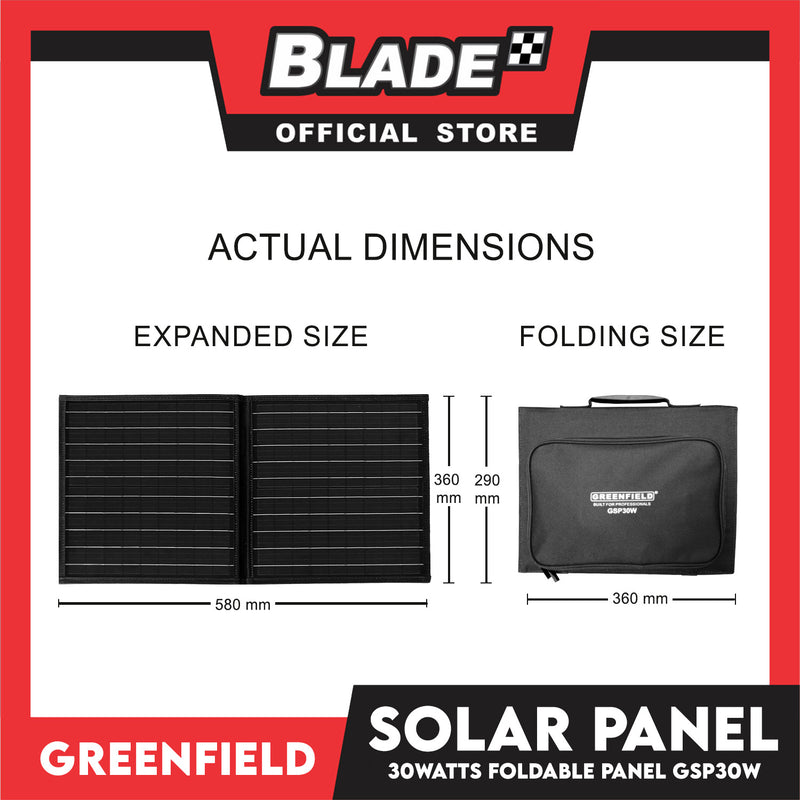 Greenfield 30W Foldable Solar Panel GSP30W