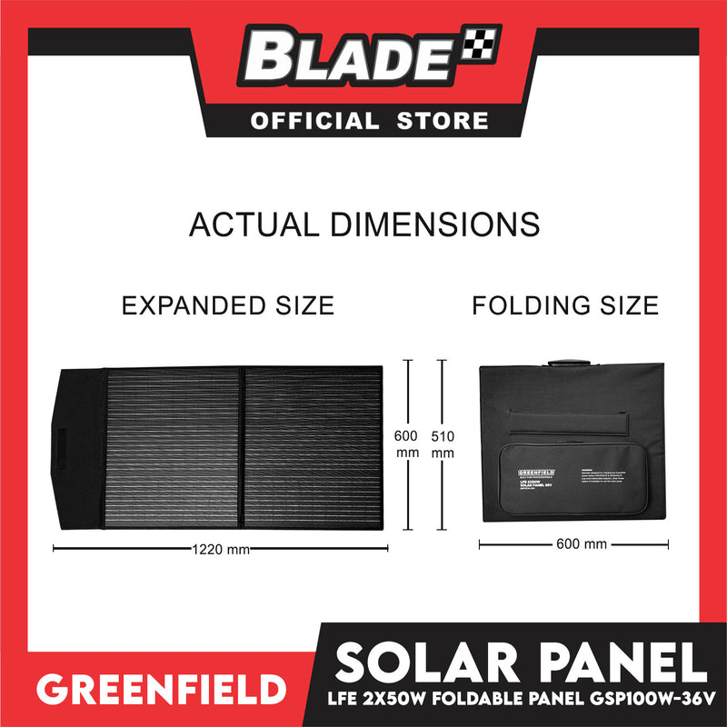 Greenfield LFE 2X50W Solar Panel 36V GSP100W