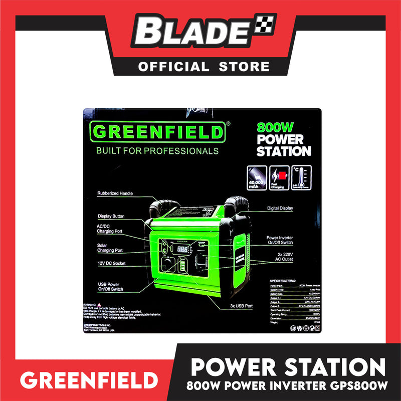 Greenfield 800W Lead-acid Power Station 40,000 Mah GPS800W