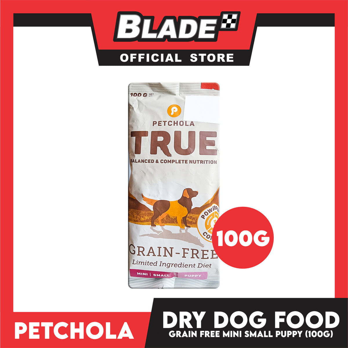Petchola True Grain Free Dry Dog Food Mini / Small Puppy 100g
