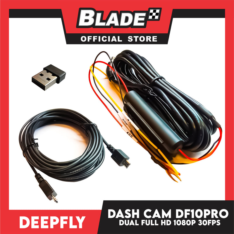 DeepFly Dash Cam DF10 Pro Dual Full HD DVR Car Camera
