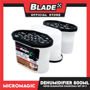 3pcs Micromagic Dehumidifier 800ml (Charcoal) Eliminates Musty Odor, Suitable For Your Car And Closets