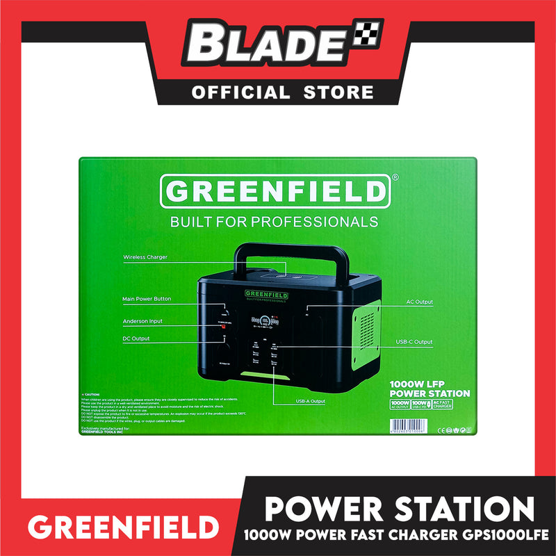 Greenfield LFE Power Station 1000W with Wireless Charging GPS1000LFE