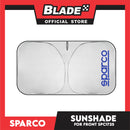Sparco Gray Front Sunshade – Aluminum Double-Layer Car Windshield Protector SPC1725  (145x75cm)