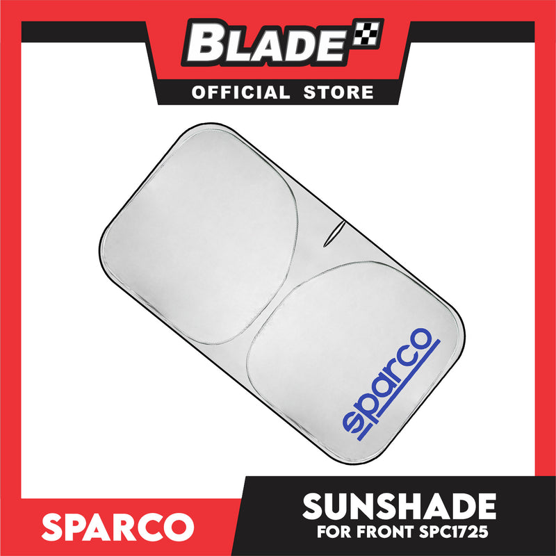 Sparco Gray Front Sunshade – Aluminum Double-Layer Car Windshield Protector SPC1725  (145x75cm)