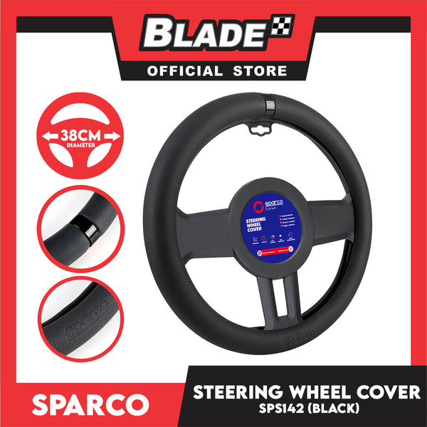 Sparco Steering Wheel Cover SPS142BK 38cm Diameter (Black)