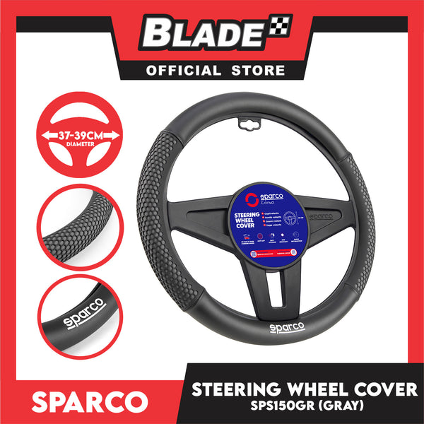 Sparco Steering Wheel Cover SPS150GR 37-39cm Diameter (Black/Gray)
