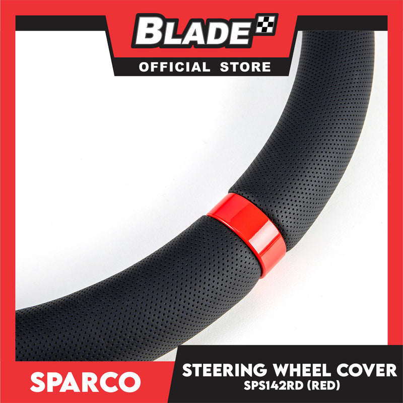 Sparco Steering Wheel Cover SPS142RD 38cm Diameter (Black with Red)