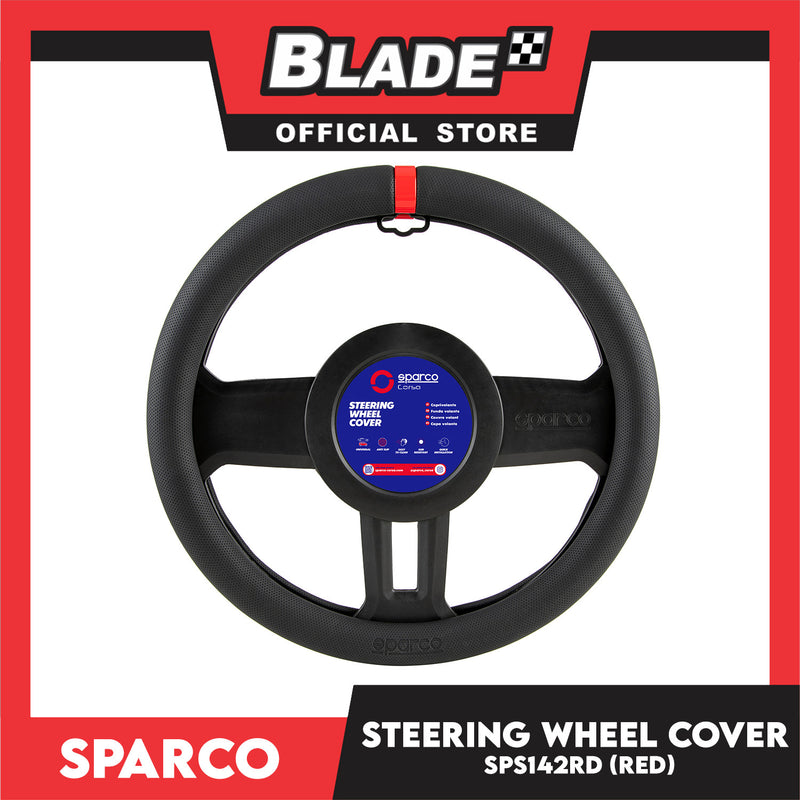 Sparco Steering Wheel Cover SPS142RD 38cm Diameter (Black with Red)