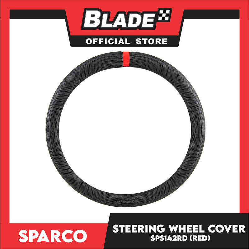 Sparco Steering Wheel Cover SPS142RD 38cm Diameter (Black with Red)